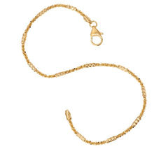 Bronzo Italia 11" Bronze Margherita Station Ankle Bracelet Gold Clad