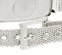 Ecclissi Sterling Silver Mother-of-Pearl Dial  Mesh Strap Watch