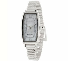 Ecclissi Sterling Silver Mother-of-Pearl Dial  Mesh Strap Watch