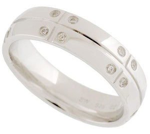Epiphany Sterling Silver Burnished Set Eternity Band Ring, Size 6