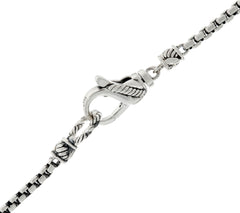 JAI Sterling Silver 2.7mm Box Chain Necklace, 16"+2"