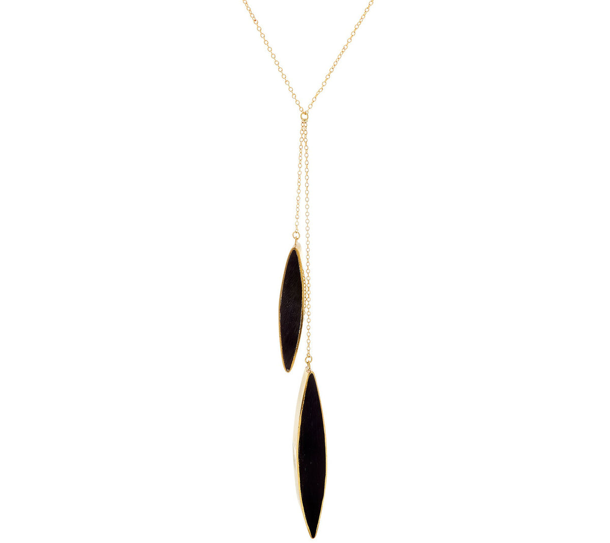 Soko Jicho Lariat Necklace Goldtone