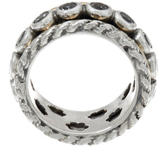 Or Paz Sterling Silver White Topaz Spinner Ring, Size 5