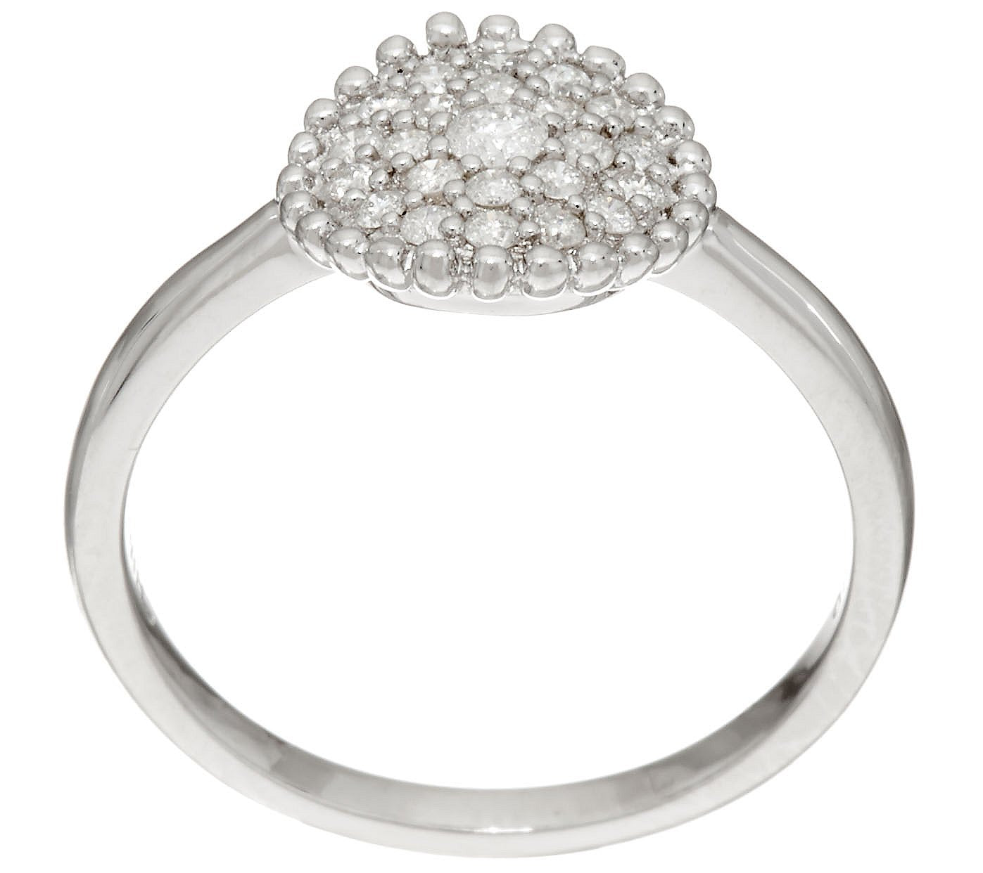Anillo de diamantes blancos pavé, plata de ley de 1/4 ct, de Affinity