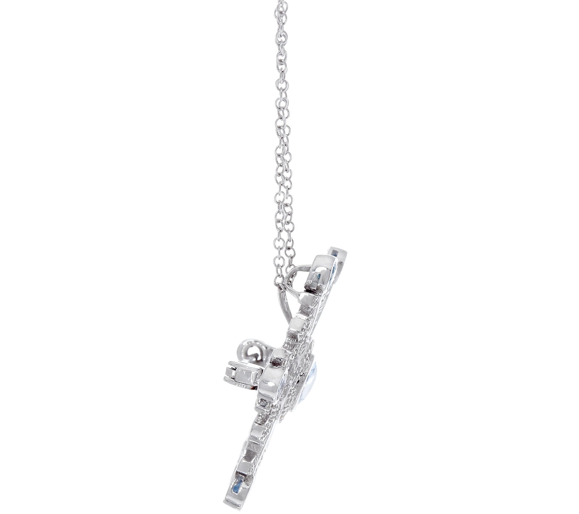 Hallmark Sterling Silver Snowflake Pin Pendant w/Chain