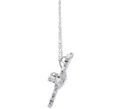 Hallmark Sterling Silver Snowflake Pin Pendant w/Chain