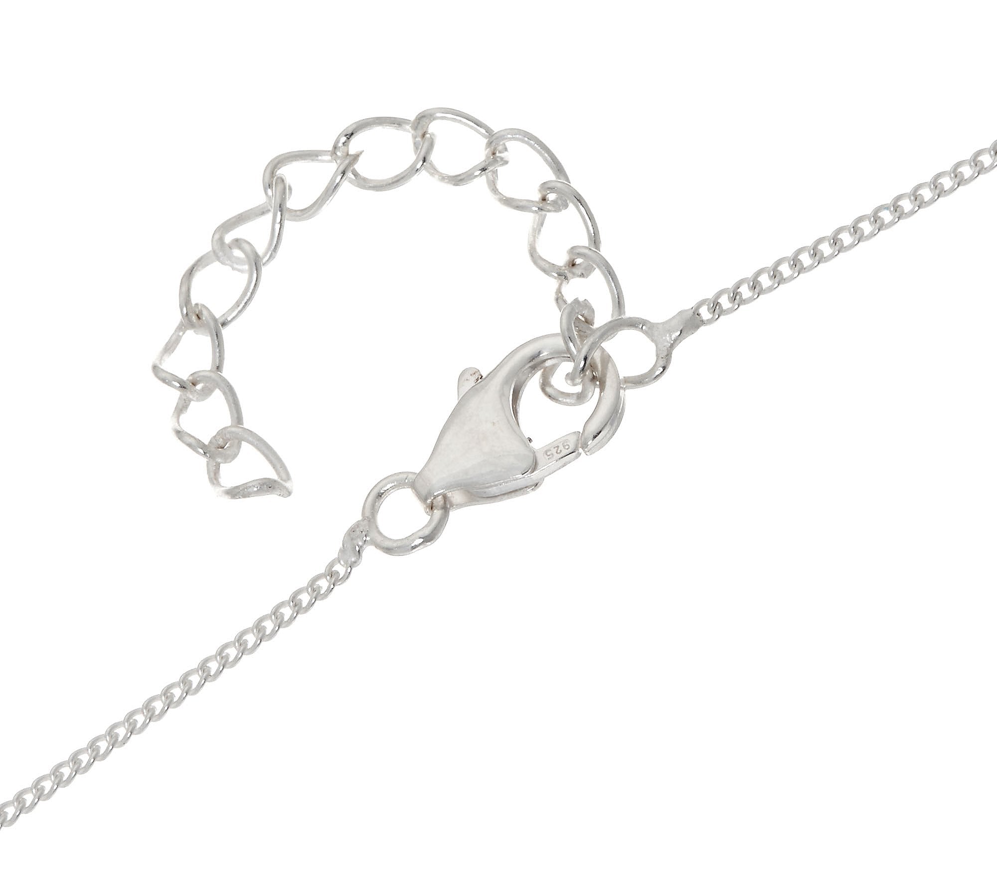 Shana Gulati Sterling Silver Diamond Slice 18" Adjustable Naina Necklace