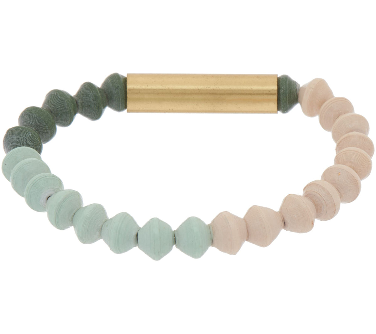 Pulsera elástica de barra de arena con cuentas multicolor de 31 bits, tamaño 6-3/4"
