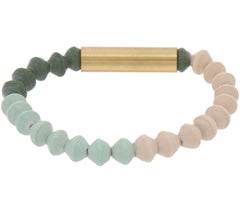 Pulsera elástica de barra de arena con cuentas multicolor de 31 bits, tamaño 6-3/4"