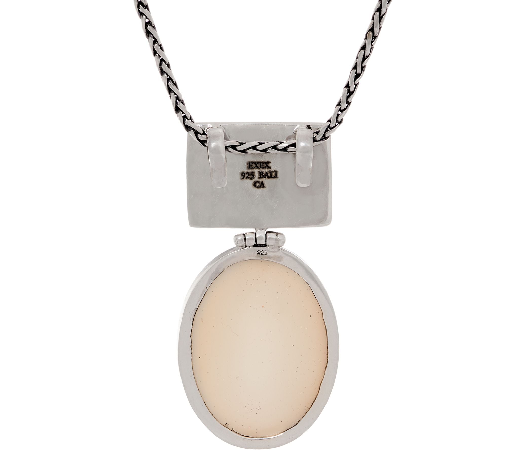 EXEX by Claudia Agudelo Sterling Silver Mother of Pearl Pendant w/Chain 18"