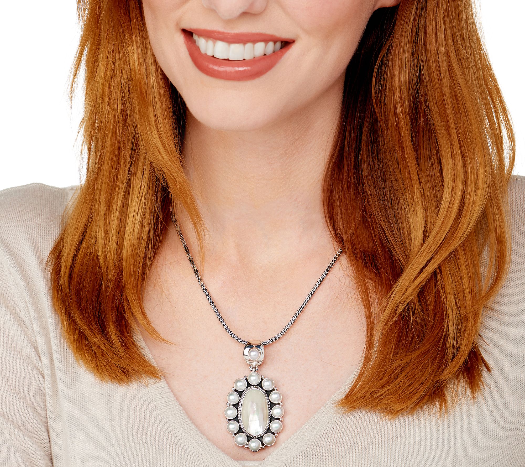 EXEX by Claudia Agudelo Sterling Silver Doublet Necklace 18"