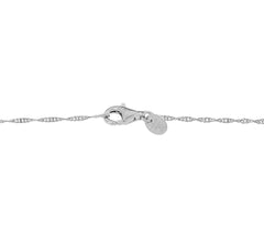 Diamonique Cross Motif Pendant with Chain Sterling Silver