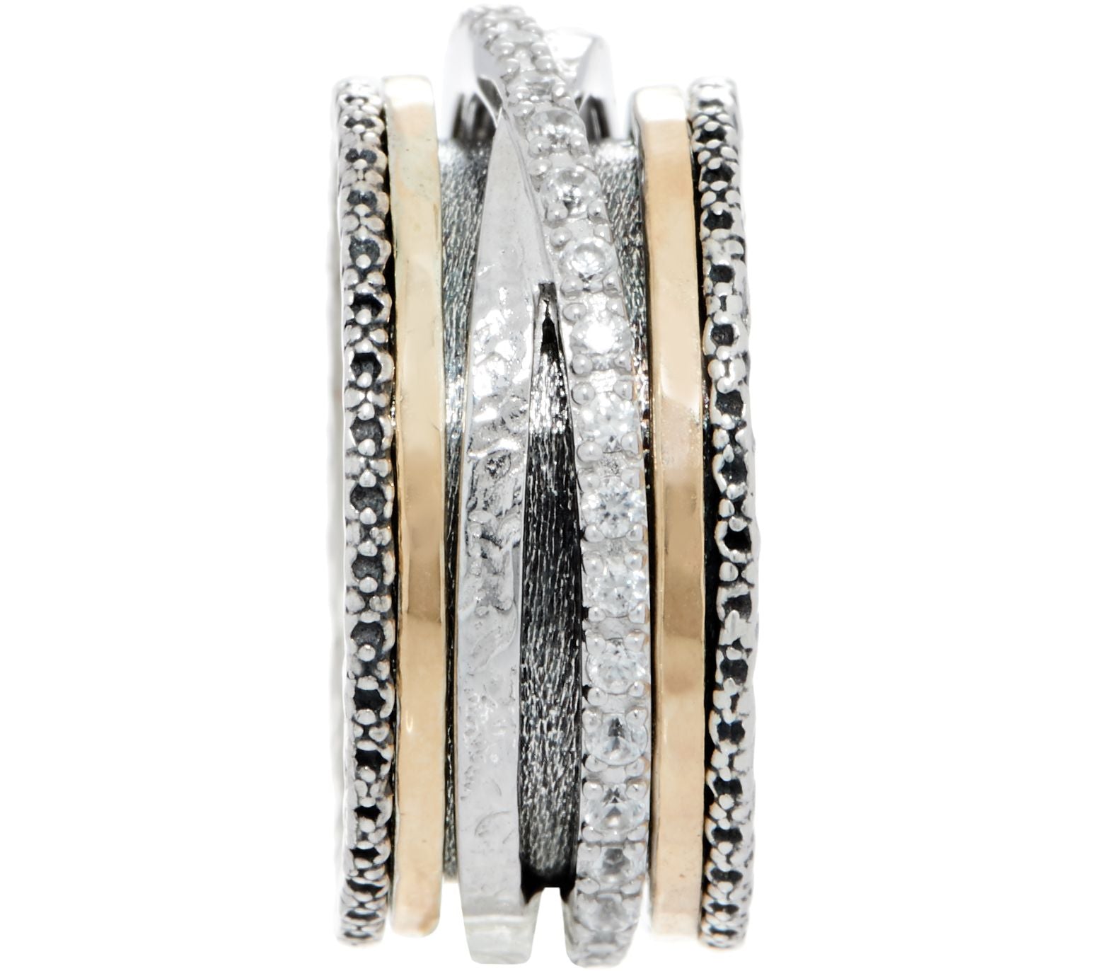Or Paz Sterling Silver 0.50 cttw Gemstone Highway Ring, Size 10