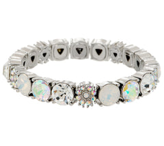 Kirks Folly Glitter Girl Stretch Bracelet, Silvertone