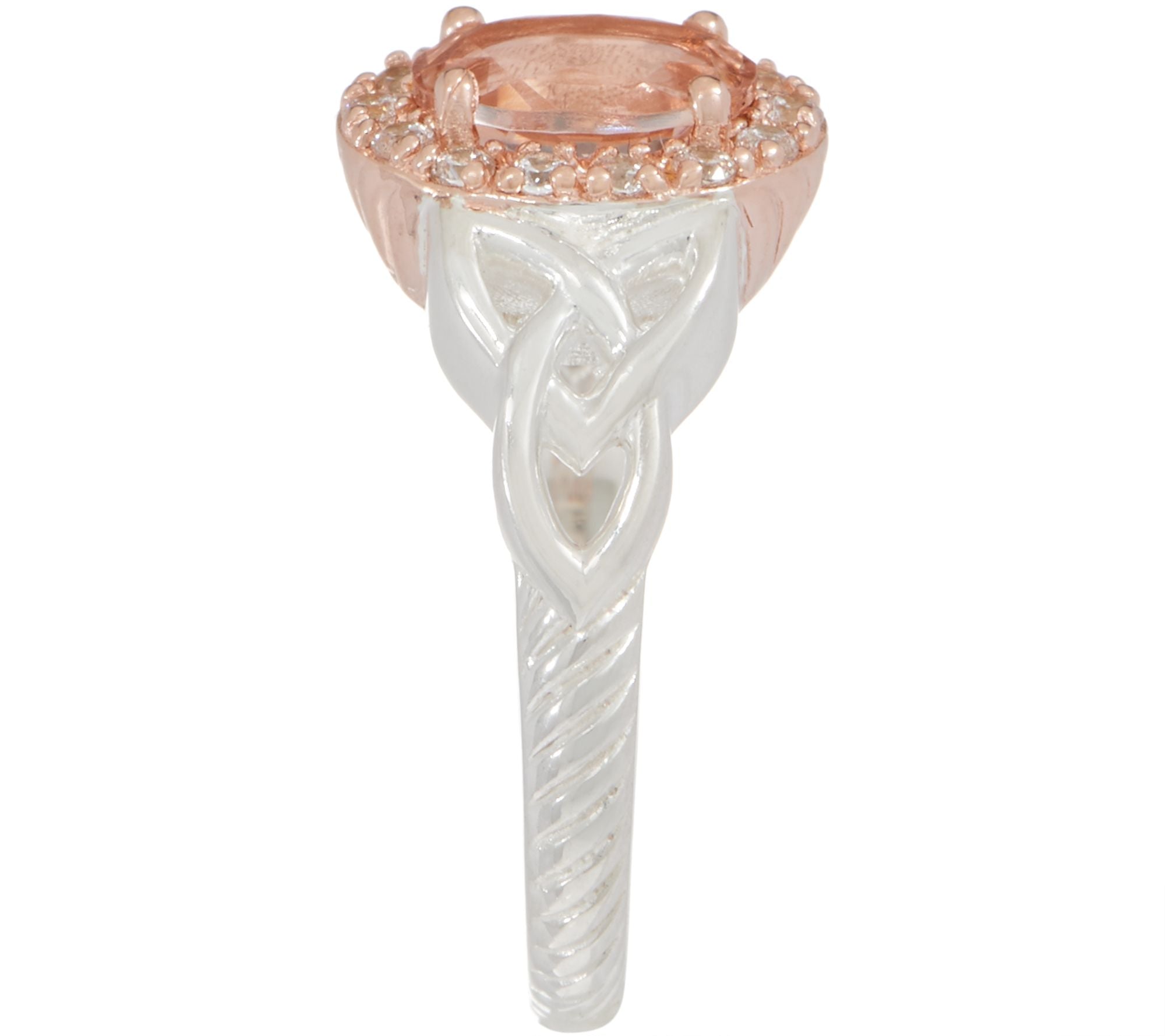 JMH Jewellery Sterling Silver Pink Morganite Ring Size 9