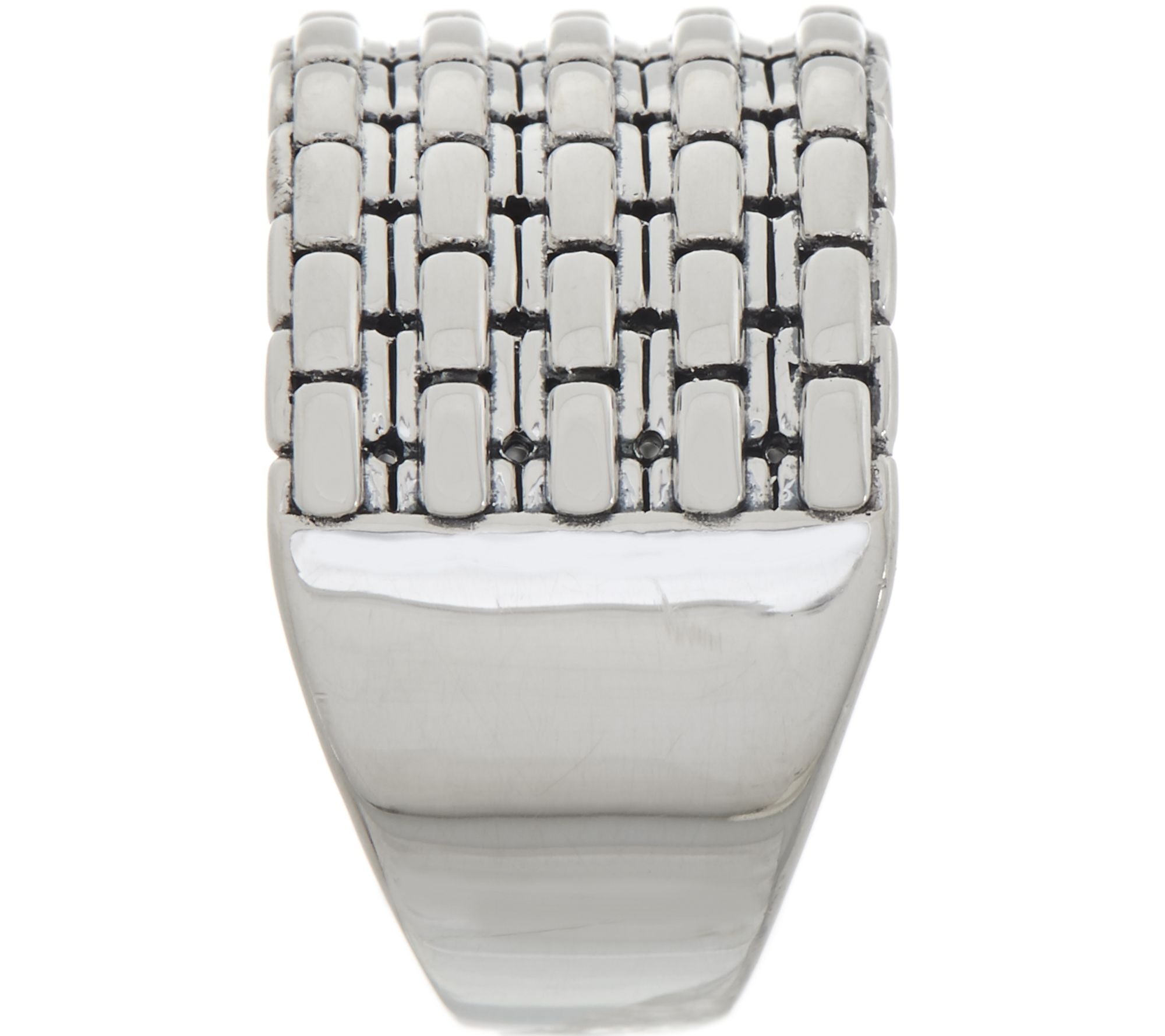 JAI Sterling Silver Box Chain Link Band Ring Size 5