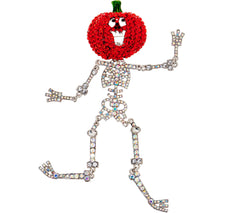 Kirks Folly Jumping Jack Flash Skeleton Pin, Silvertone