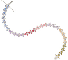 Mickey's 90th Birthday Diamonique Multi-Color Tennis Bracelet, Sterling silver, 8"