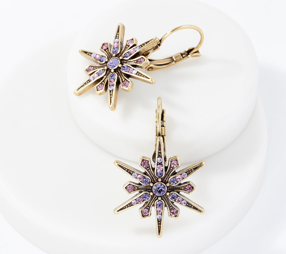 Kirks Folly Rainbow Twinkle Star Lever Back Earrings