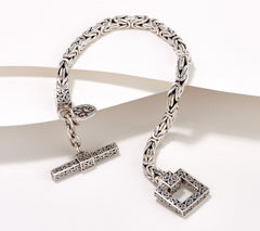 Lois Hill Sterling Siver 3.5mm Box Weave Bracelet, 8"