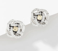 JAI Sterling Silver & 14K Gold Ikigai Bamboo Earrings, Clip-On