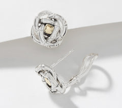 JAI Sterling Silver & 14K Gold Ikigai Bamboo Earrings, Clip-On