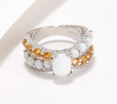 Affinity Gems Sterling Silver Cushion Cut Criss-Cross Band Ring, Size 6