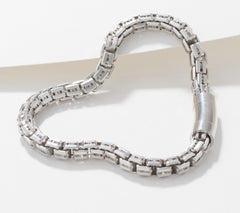 Italian Sterling Silver Split Link Bracelet 6-1/2"