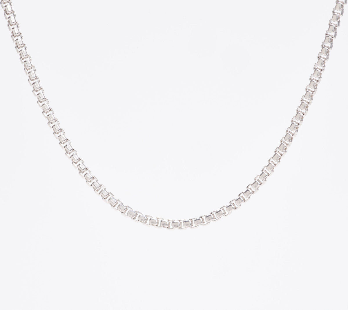 Diamonique Wheat Choice of Chain Platinum Clad Sterling Silver
