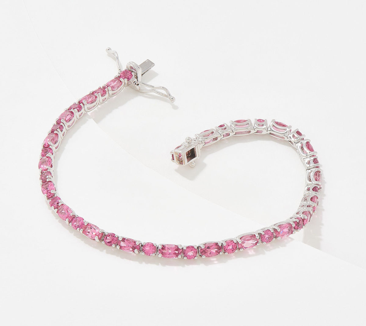 Generation Gems Exotic Oval & Round Cut Tennis Bracelet Sterling Silver, 7-1/4"