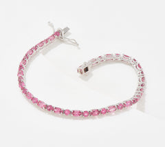 Generation Gems Exotic Oval & Round Cut Tennis Bracelet Sterling Silver, 7-1/4"