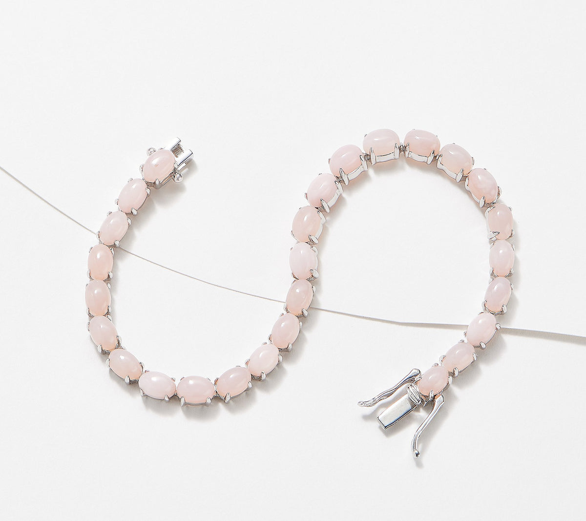 Affinity Gems Pink Opal Bracelet, Sterling Silver, 8"