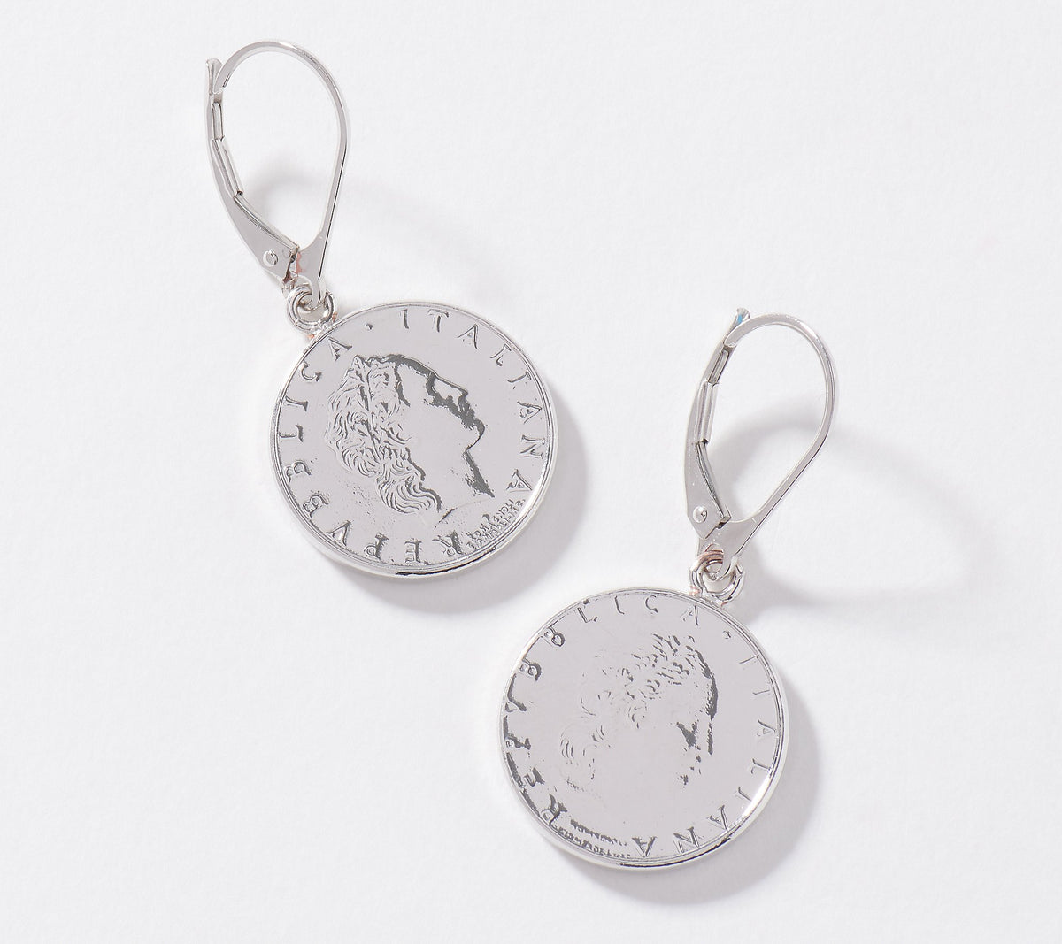 EternaGold Mini 50-Lire Coin Lever-Back Earring, 14K