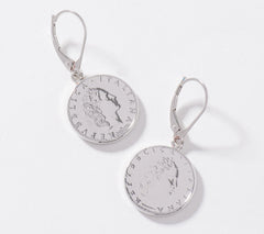 EternaGold Mini 50-Lire Coin Lever-Back Earring, 14K