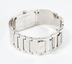 Isaac Mizrahi Live! Half Bangle SILVER Watch