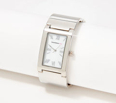 Isaac Mizrahi Live! Half Bangle SILVER Watch