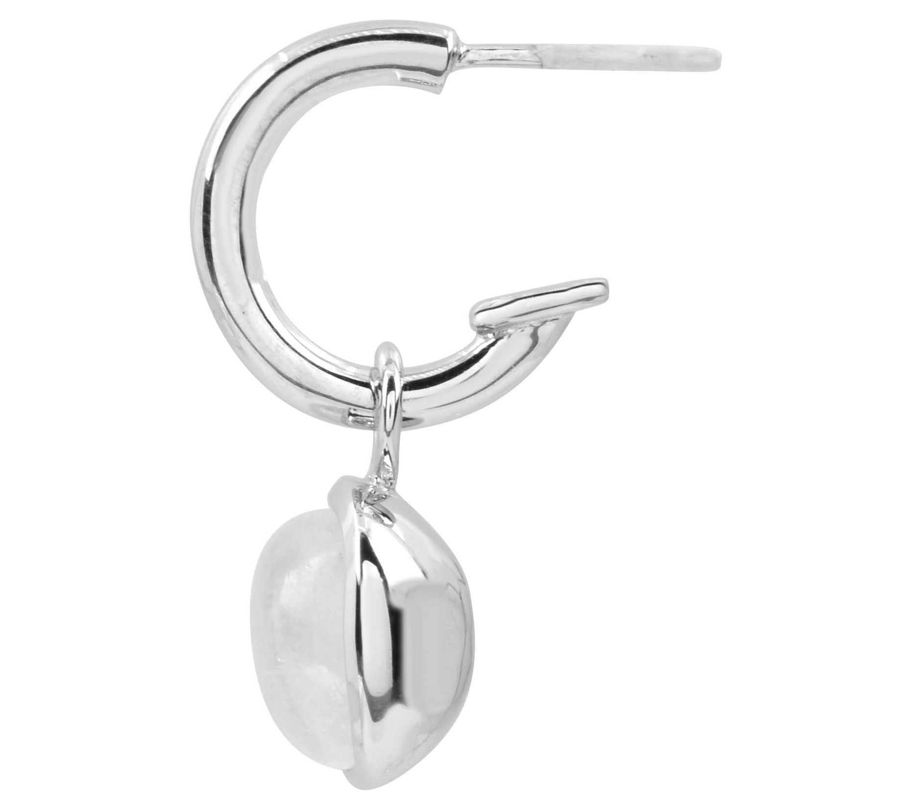 Affinity Gems Sterling Silver Rainbow Moonstone Earrings, 1"