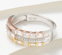 Affinity Diamonds Tri- Color Ring, Sterling, Size 5