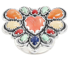 American West Classics Sterling Silver Cluster Heart Ring, Size 8