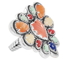 American West Classics Sterling Silver Cluster Heart Ring, Size 8