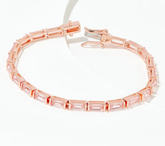Diamonique x Jen Coffey Baguette Tennis Bracelet Sterling Silver, 7-1/4"