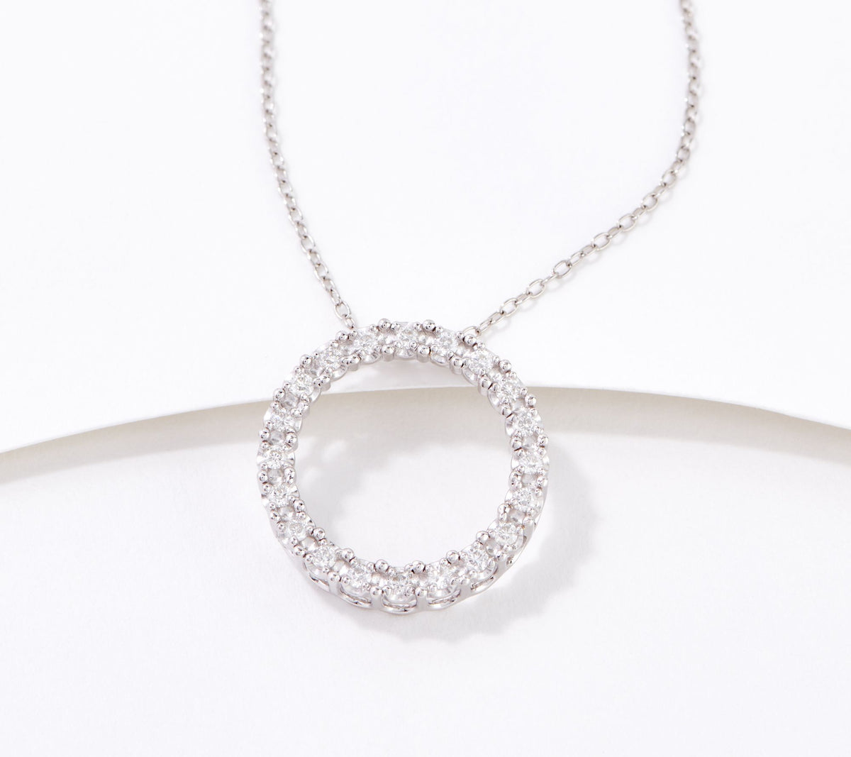 Affinity Diamonds Sterling Silver Round Necklace