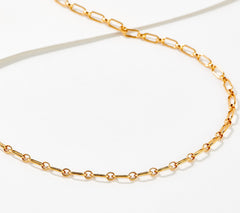 American West Brass Oval Link Necklace, 20"