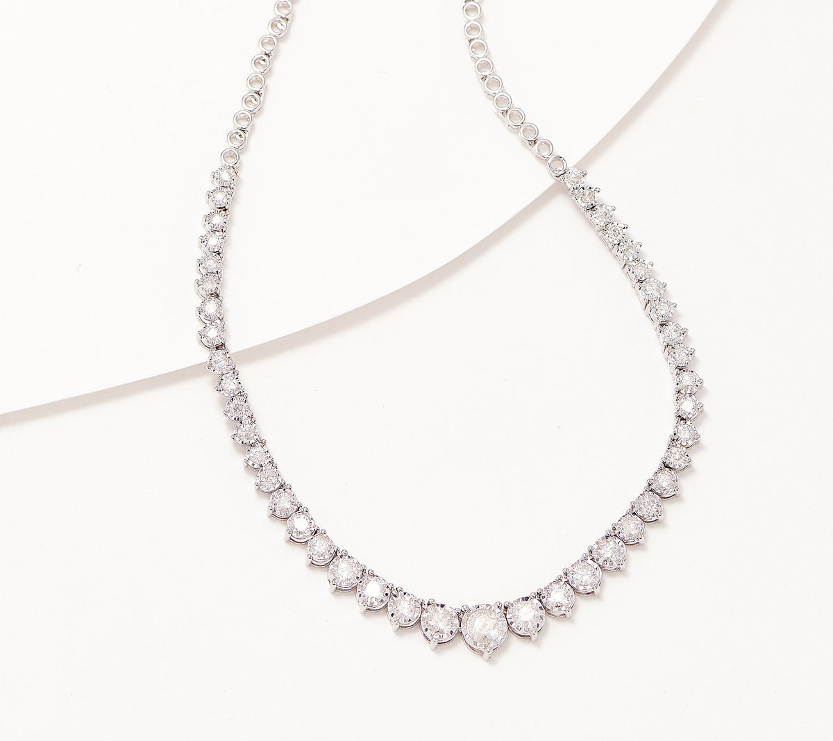 Affinity Diamonds 2 cttw Riviera Tennis Necklace, Sterling Silver, 18"
