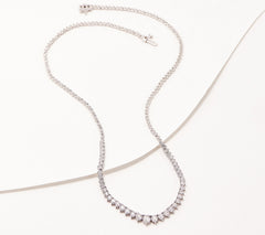 Affinity Diamonds 2 cttw Riviera Tennis Necklace, Sterling Silver, 18"