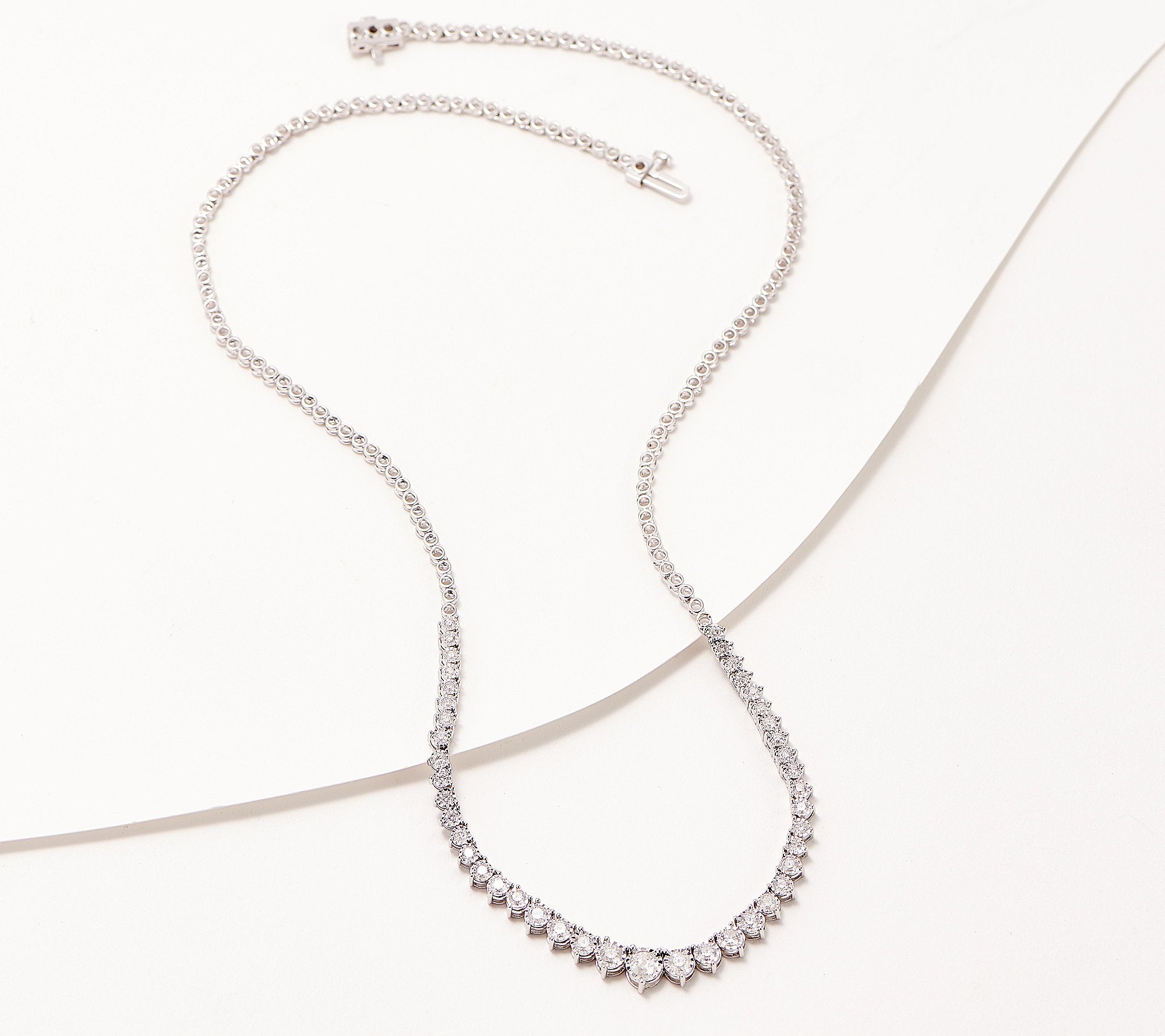 Affinity Diamonds 2 cttw Riviera Tennis Necklace, Sterling Silver, 18"