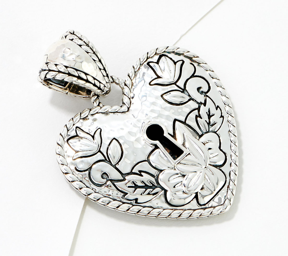 JAI Sterling Silver Italian Love Lock Enhancer