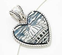 JAI Sterling Silver Italian Love Lock Enhancer