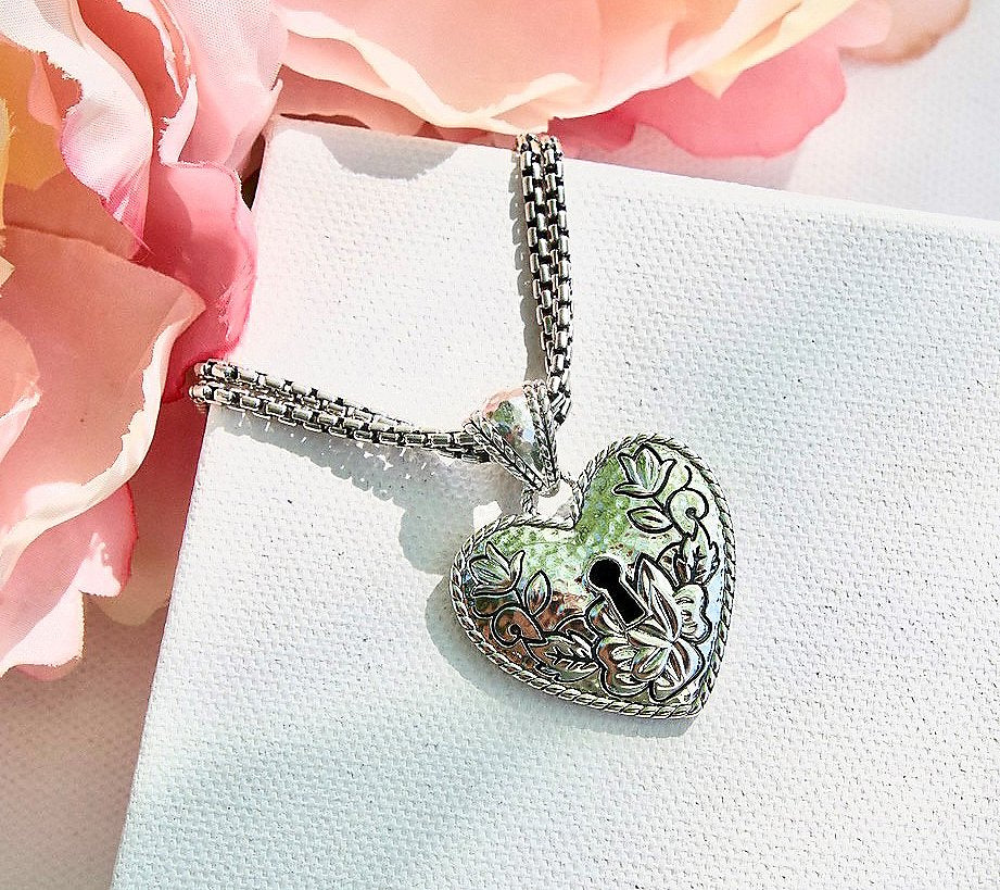 JAI Sterling Silver Italian Love Lock Enhancer