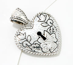 JAI Sterling Silver Italian Love Lock Enhancer